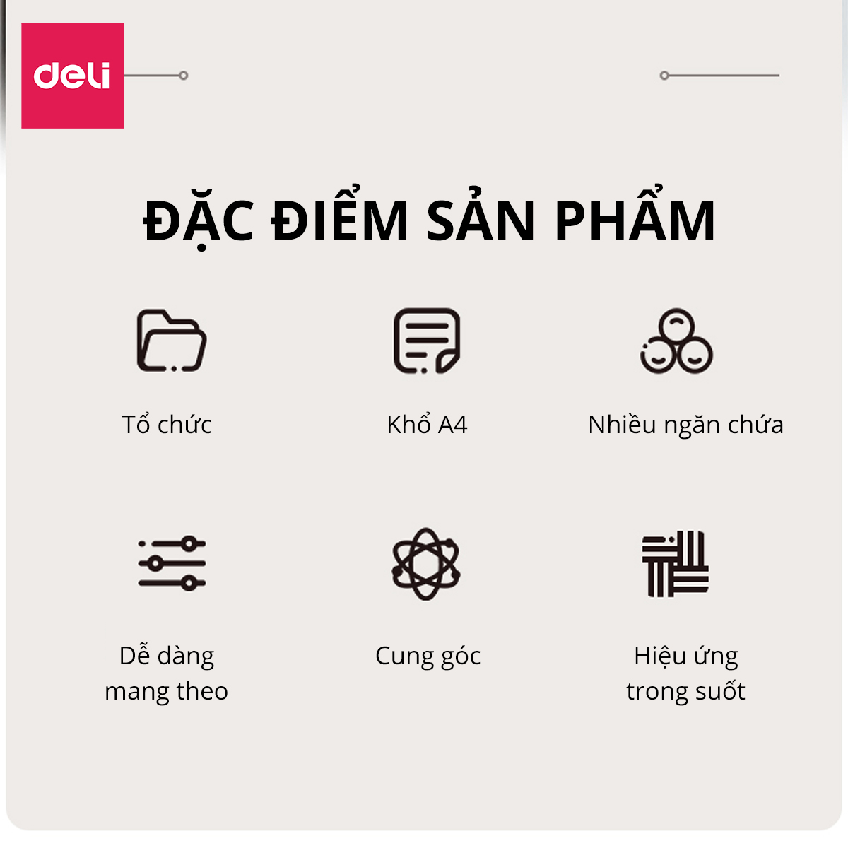 Cặp đựng tài liệu 5 ngăn/8 ngăn trong suốt A4 Deli File Đựng Tài Liệu Hồ Sơ, Túi Hồ Sơ Văn Phòng, File Lưu Trữ Đa Năng Trong Suốt Phi Hành Gia - có Nhãn dán đính kèm