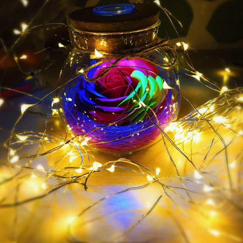 5m 50led copper Wire LED String Lights USB Powered+Remote Controller New Year Christmas Gift