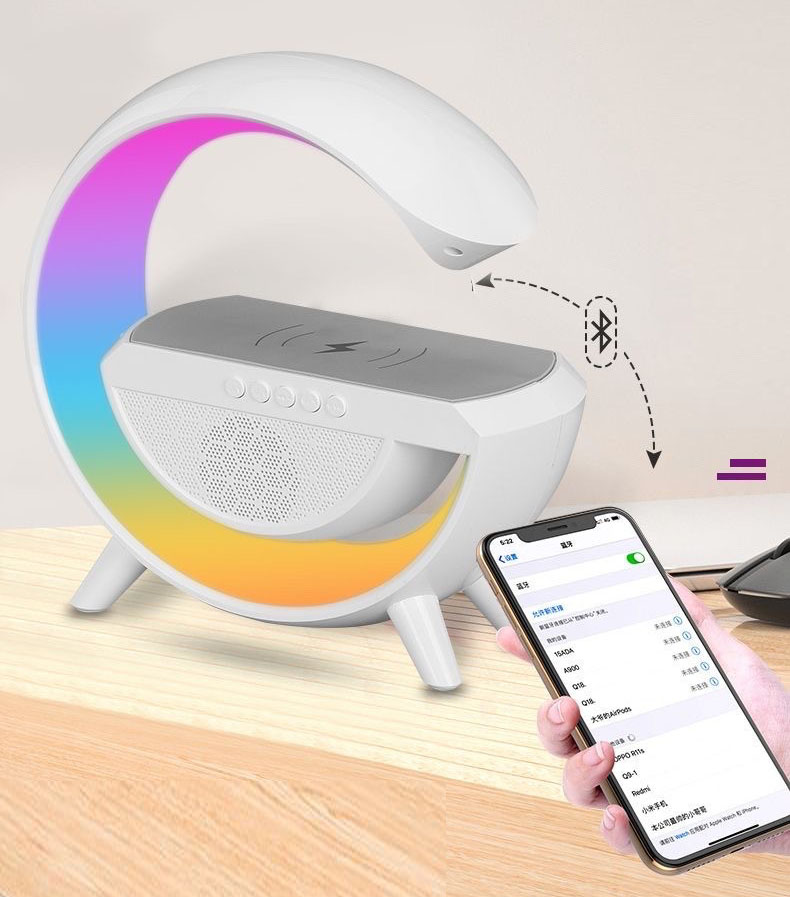 Loa bluetooth chữ G tích hợp đèn led RGB và sạc không dây - Loa không dây nghe nhạc hay âm thanh chuẩn(HOT 2023)