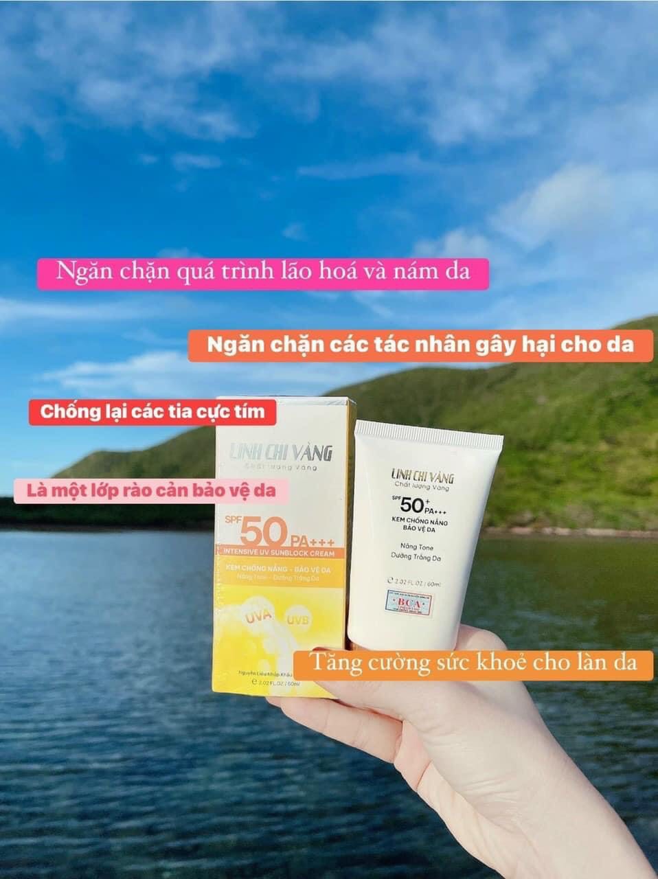 Kem chống nắng bảo vệ da SPF 50 PA++++ _LINH CHI VÀNG