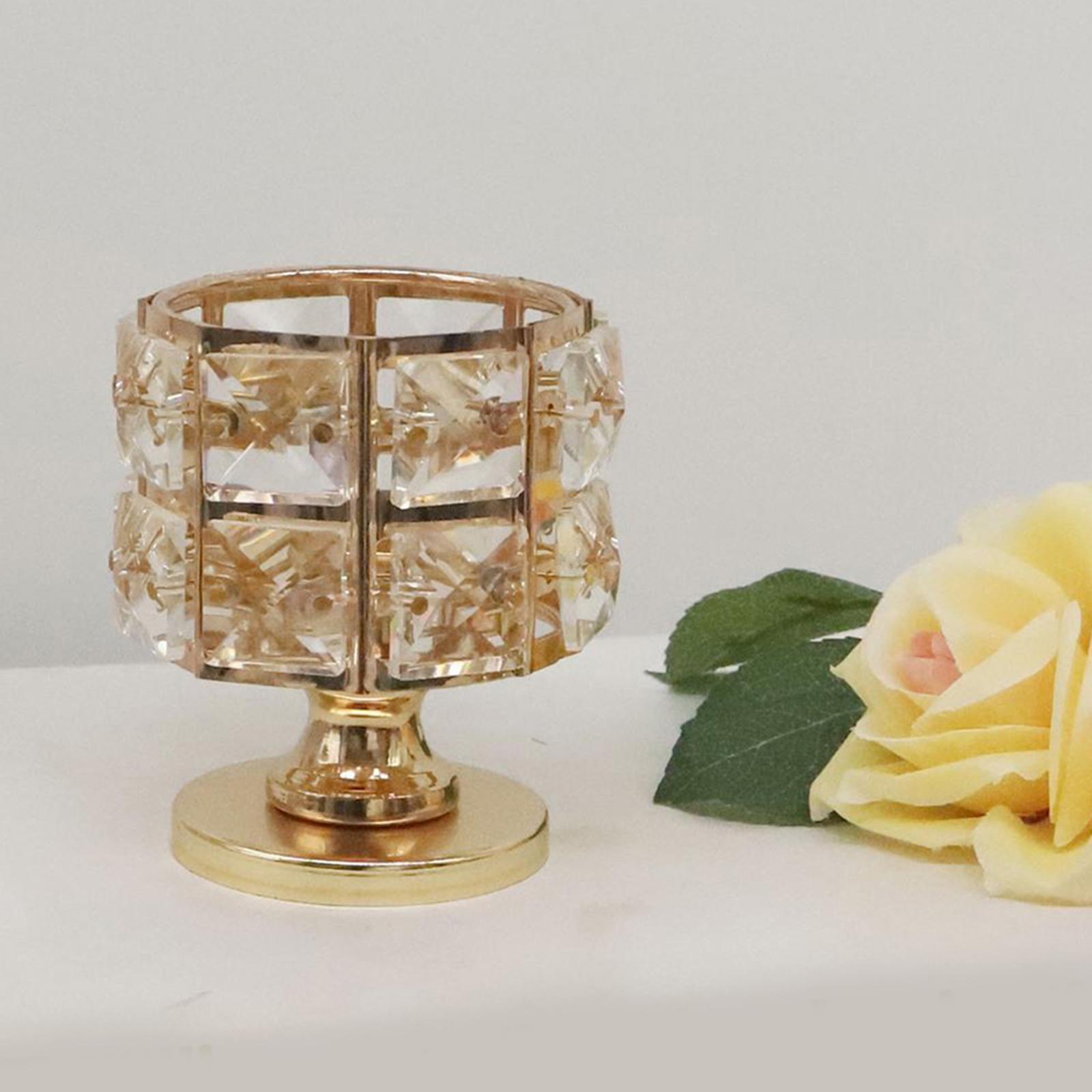 3x Crystal Tealight Candle Holder Wedding Table Centerpiece
