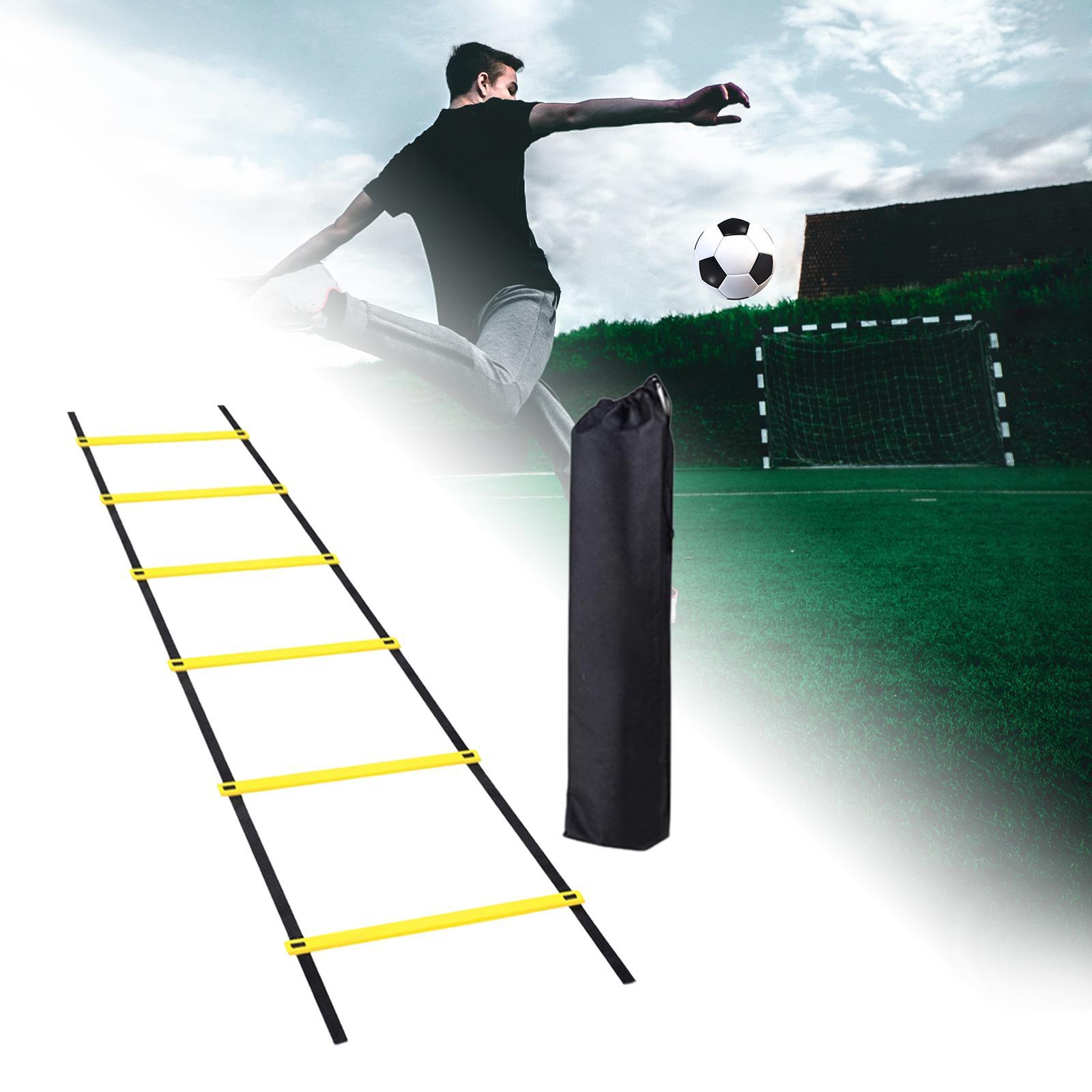 Agility Ladder Football Speed Training Equipment Basketball Soccer Improves Coordination Speed Ladder with Carry Bag for Volleyball Home Gym