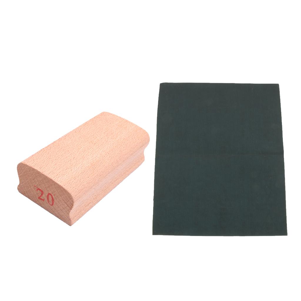 Guitar Radius Sanding Block w/ Black Guitar Abrasive Paper for Guitar Parts