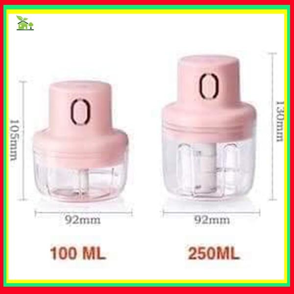 Máy xay tỏi ớt mini 250ml đa năng sạc điện cổng usb cầm tay tiện lợi