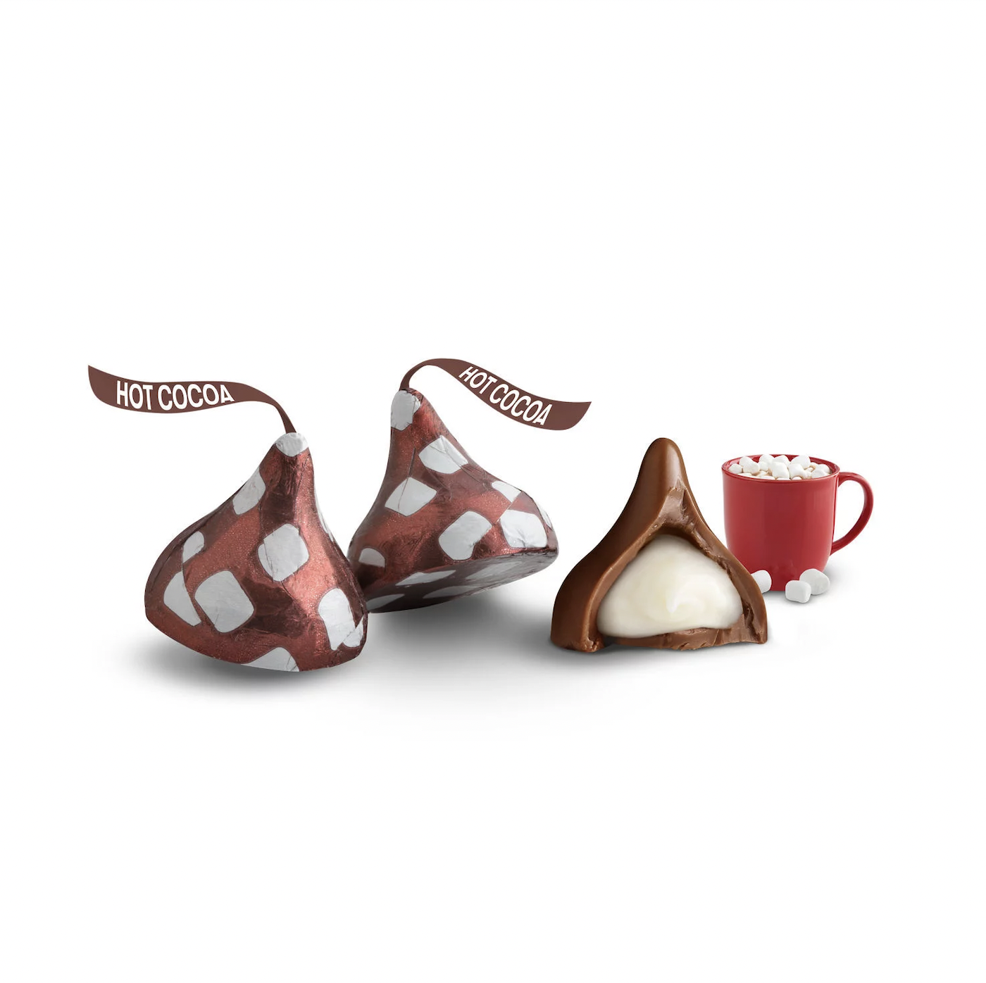TÚI 255g SOCOLA SỮA MARSHMALLOW Her-shey's Kisses - Hot Cocoa Milk Chocolate, Christmas - MẪU GIÁNG SINH (9oz)