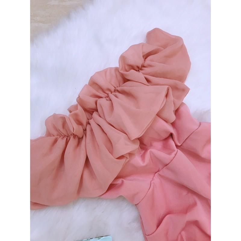 Đầm body cúp ngực phối voan tơ có mút ngực cực sang chảnh kèm hình thật