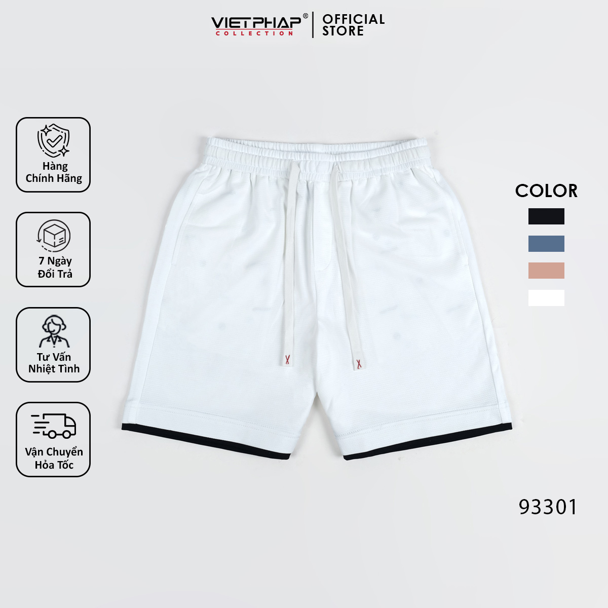 Quần Short Thun Cao Cấp VIỆT PHÁP/ Form Suông - Chất liệu cotton thoáng mát co dãn tốt 93301