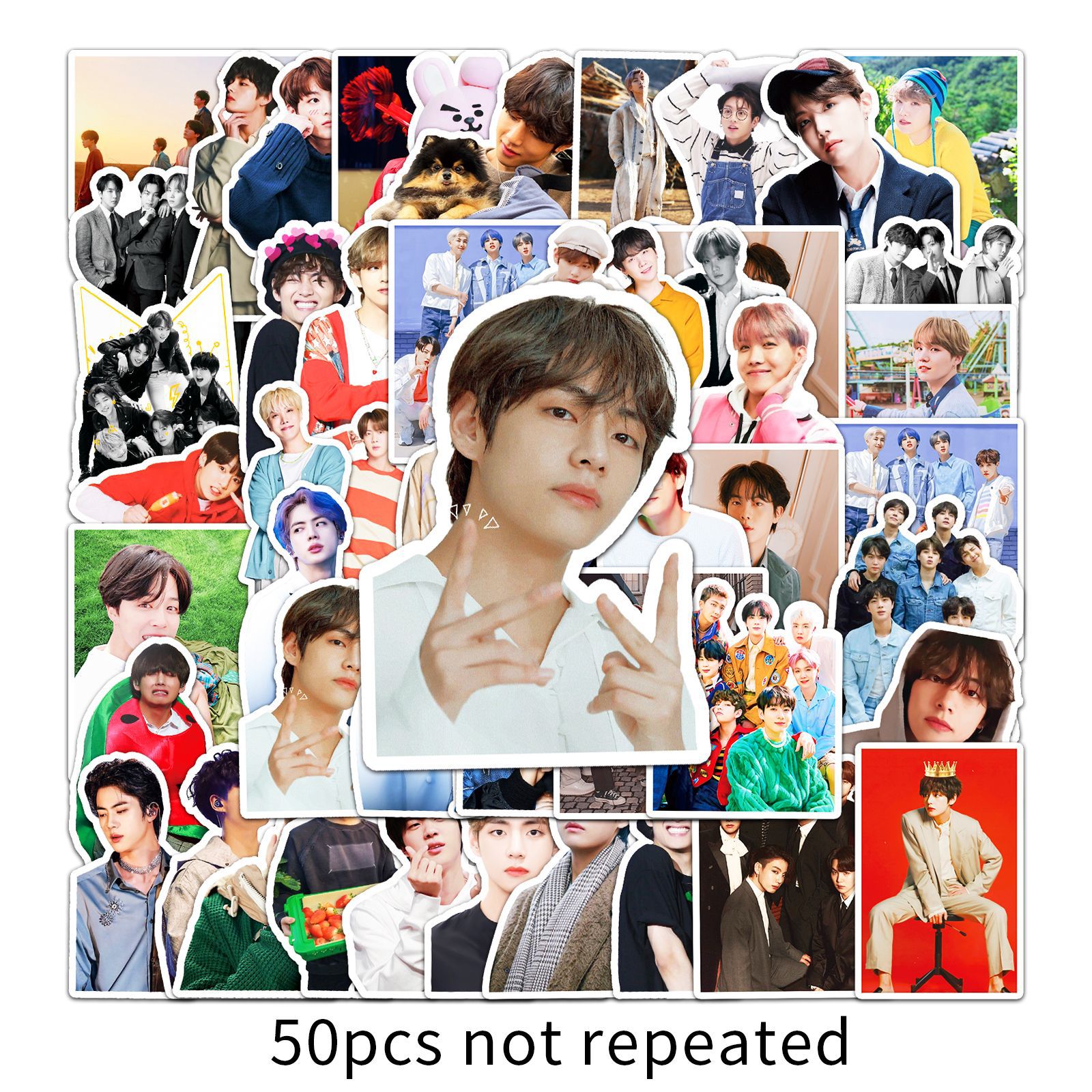 Set 50 hình dán trang trí BTS dễ thương