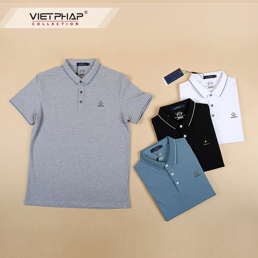 Áo Thun Polo Nam Cao Cấp VIỆT PHÁP / Form Basic - Chất liệu cotton co dãn thấm hút mồ hồi tốt 67701