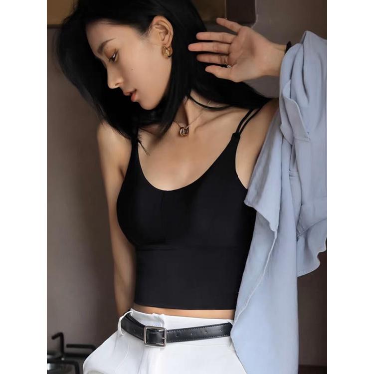 M183. Áo bra su đúc 2 dây croptop, áo nữ kiểu đẹp sang chảnh sẵn đệm ngực siêu hot