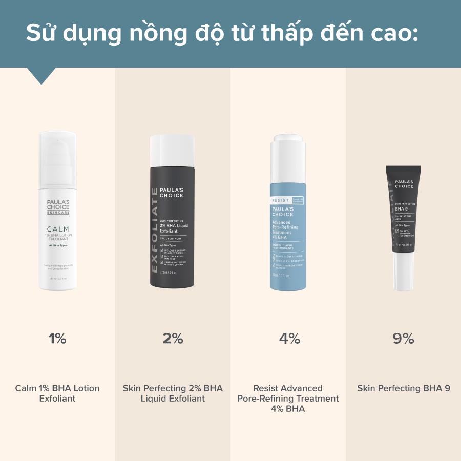 BHA dành cho người mới bắt đầu dịu nhẹ cho da nhạy cảm Calm 1% BHA Lotion Exfoliant (Mã 9100)