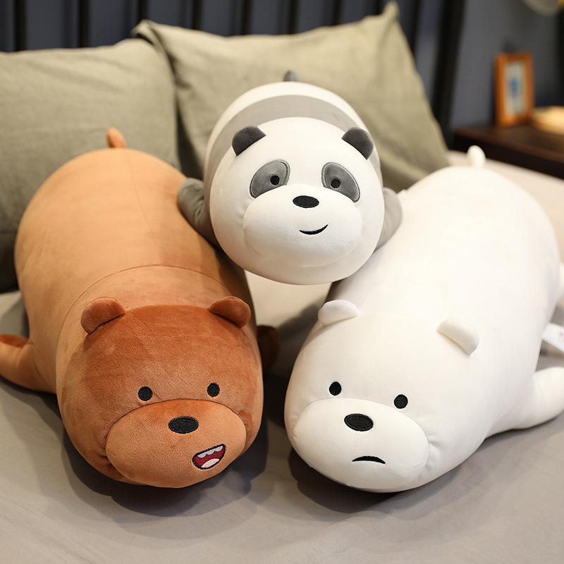 Gấu bông anh em nhà gấu We Bare Bears nằm siêu mềm (25cm--->90cm) Gối ôm gấu We Bare Bears dễ thương hàng xịn cao cấp an toàn cho trẻ nhỏ