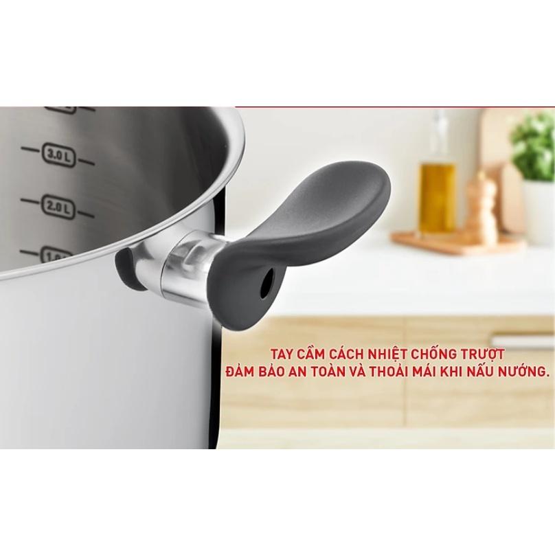 Bộ nồi Tefal Primary 16/18/20cm (quánh 16cm-1.5L,nồi 18cm-2.2L, nồi 20cm-3L) E308S674 - Hàng Chính Hãng