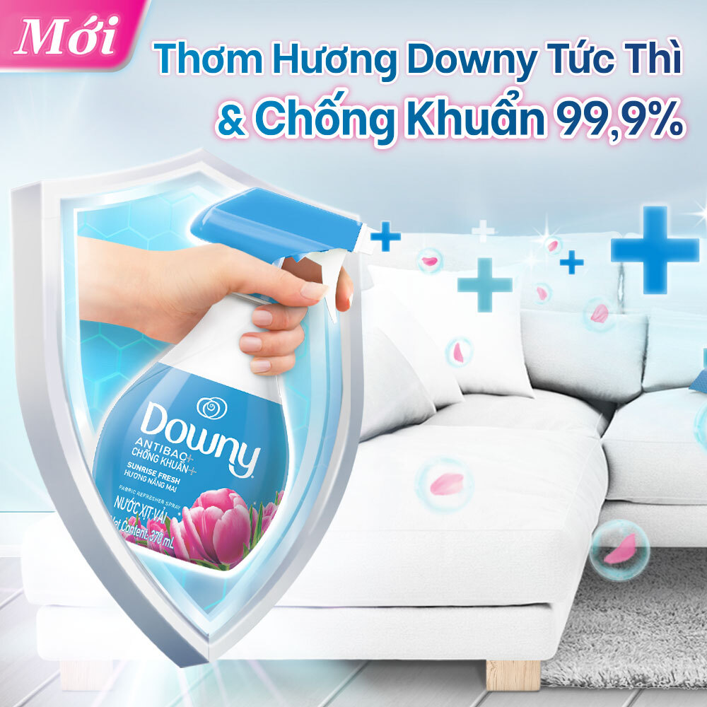 Combo Tiết Kiệm 3 Xịt Vải DOWNY Hương Nắng Mai/Huyền Bí/Đam Mê Chai 370ML x3