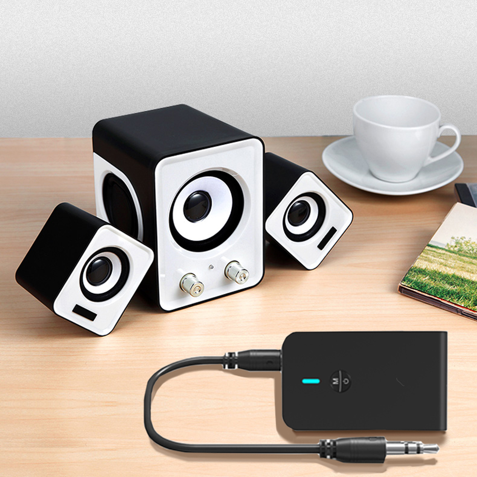 Bộ Chuyển Đổi Âm Thanh Không Dây BT-6 2 Trong 1 Bluetooth 5.0 AUX 3.5mm Cho Máy Phát Trên Ô Tô