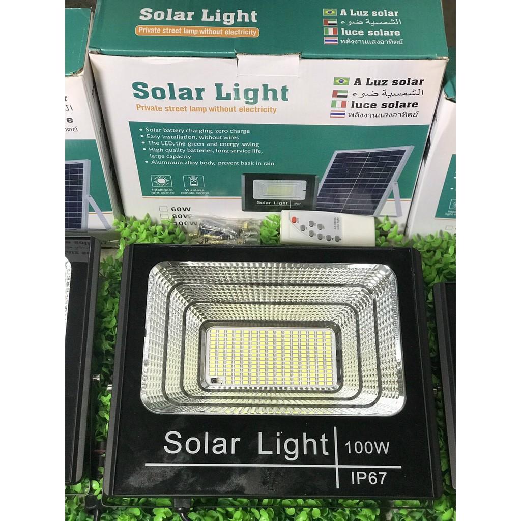 Đèn pha năng lượng mặt trời 300W,200W,100W,60W ngoài trời, siêu bền