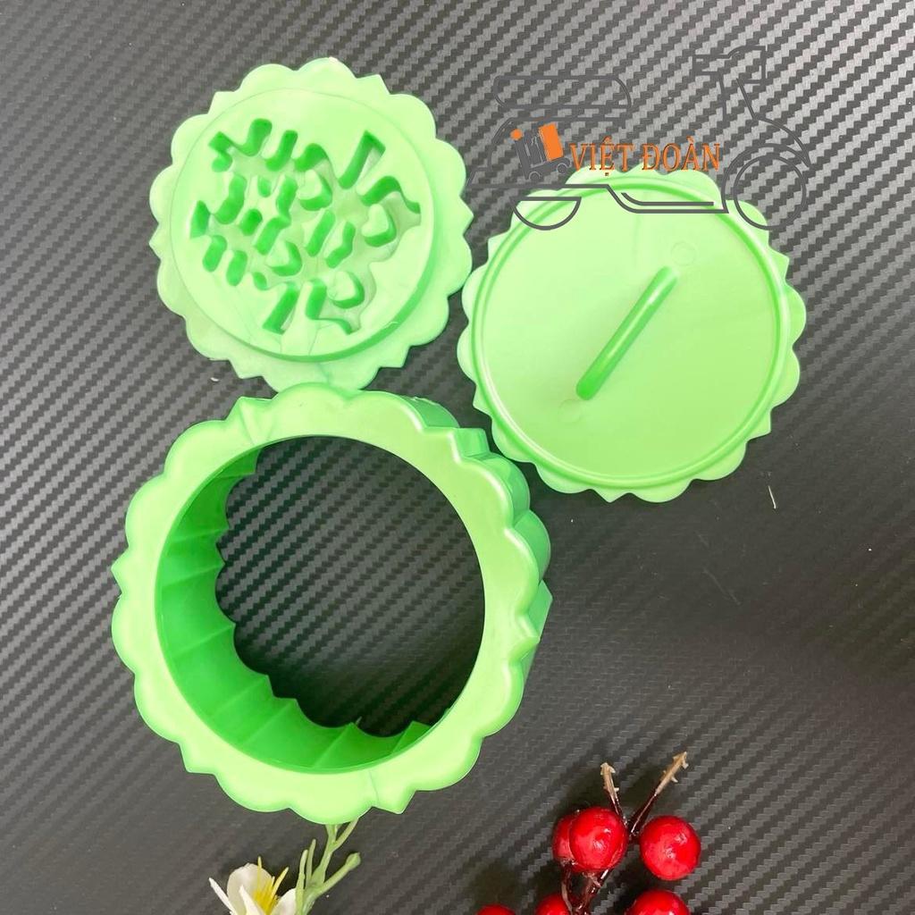 Khuôn Nhấn Xôi Hình TRÒN 9cm hoạ tiết Hoa Hồng, Sen, Phước, Lộc, Thọ, Hỷ - 3D SIÊU SẮC NÉT . Bí quyết làm bánh SIÊU ĐẸP