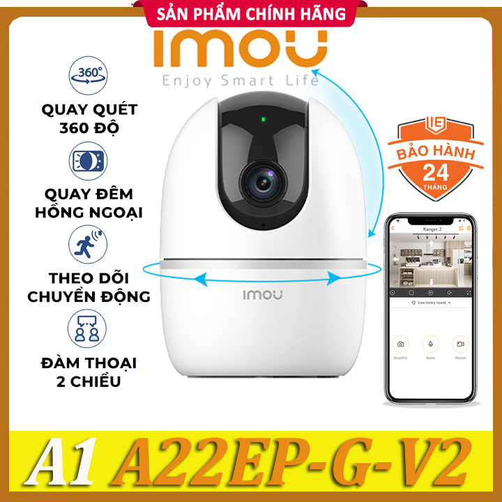 Camera IP Wifi quay quét 2MP Imou A1 IPC-A22EP-D-V2 hàng chính hãng