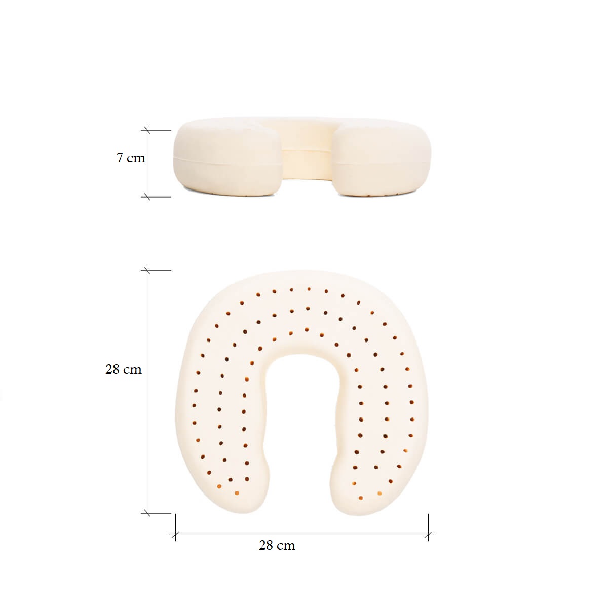 Gối du lịch cao su Liên Á Travelmate 28x28x7cm