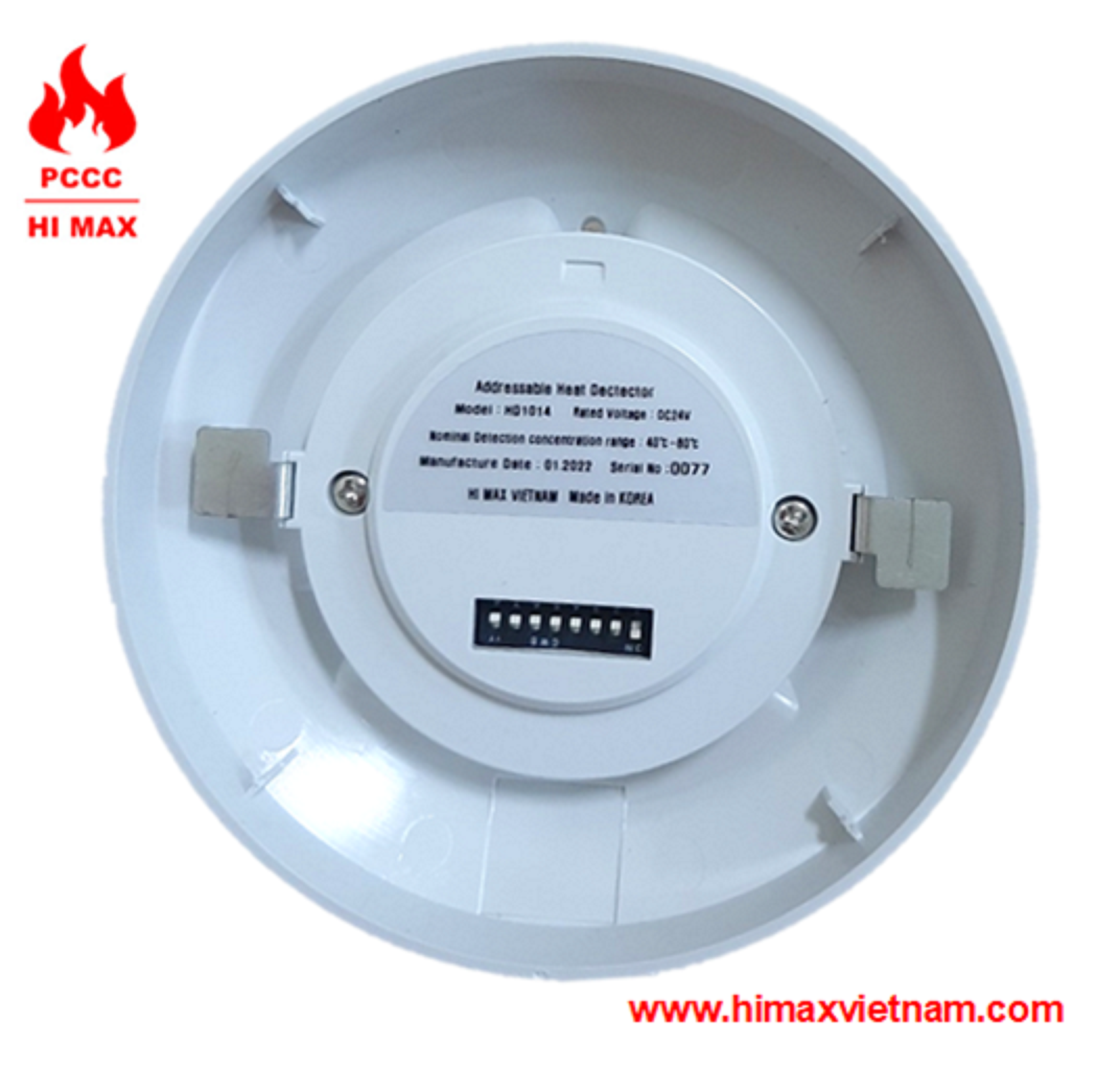 Đầu báo nhiệt địa chỉ hi max HD1014 (Kèm đế)