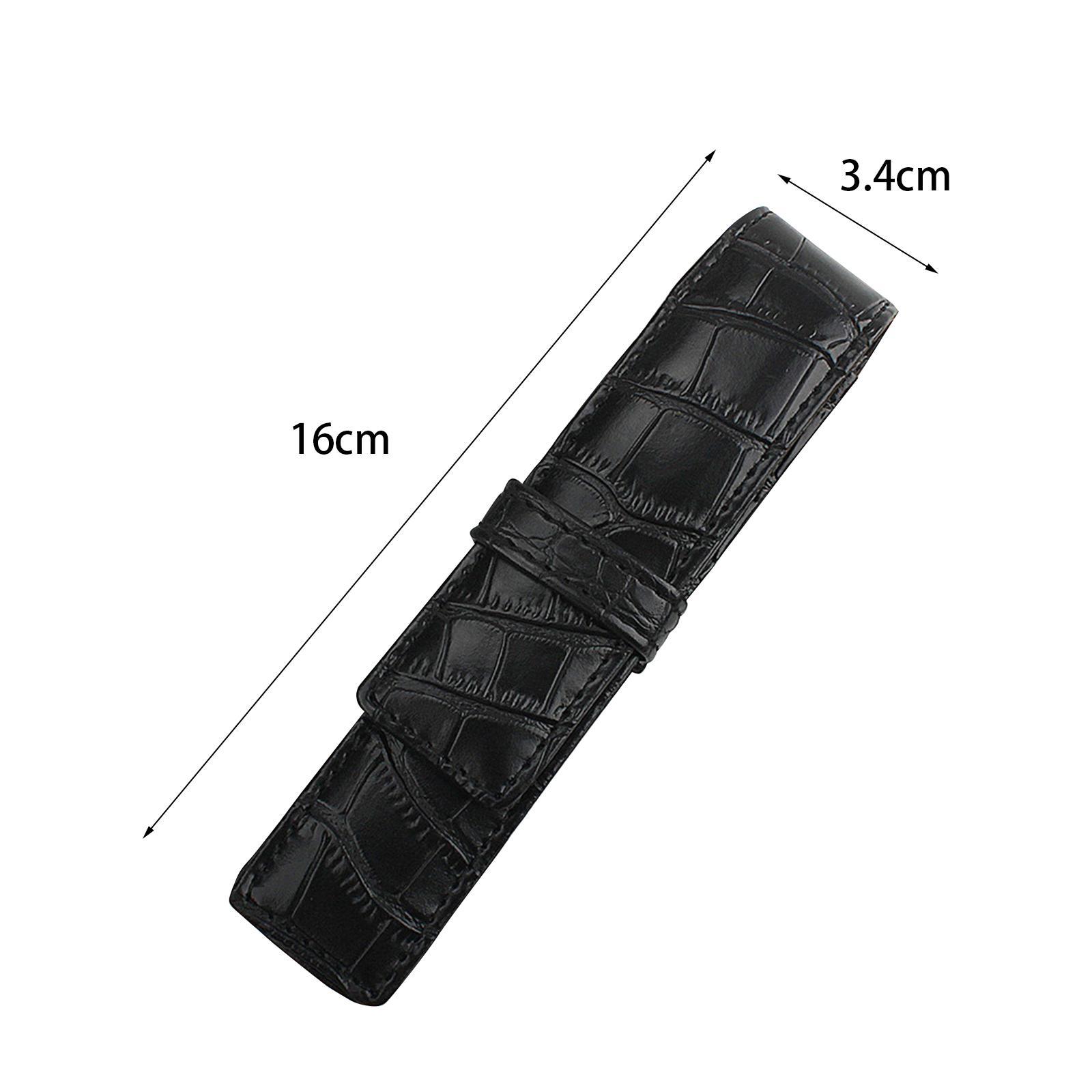 PU Leather Pencil Case Pens Holder Organizer Pouch Retro Style Pen Bag for Businessmen, Students, Adults, Home, School