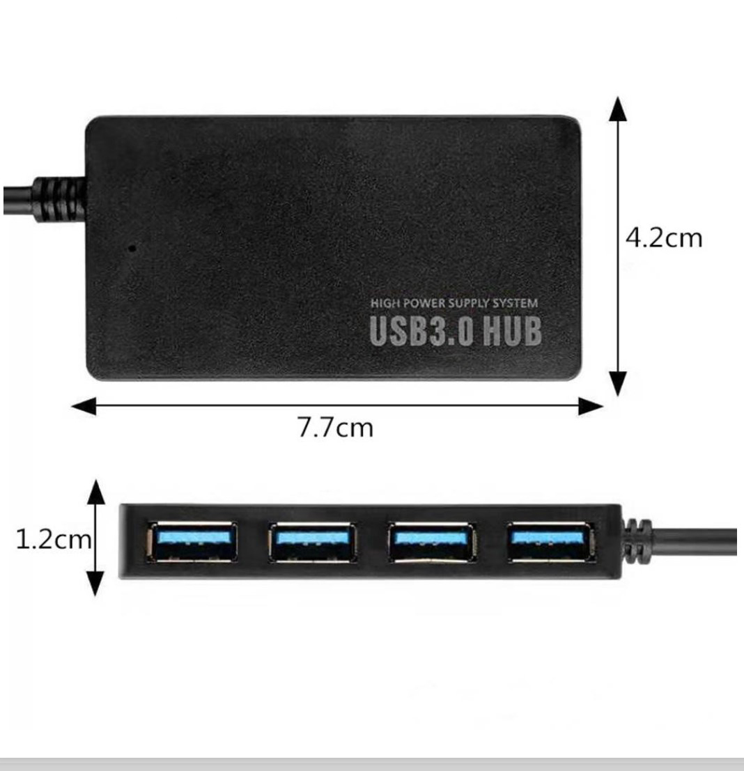 Hub Usb Type-c ra 4 cổng usb 3.0 tốc độ cao 5Gbps, có jack nguồn 3.5