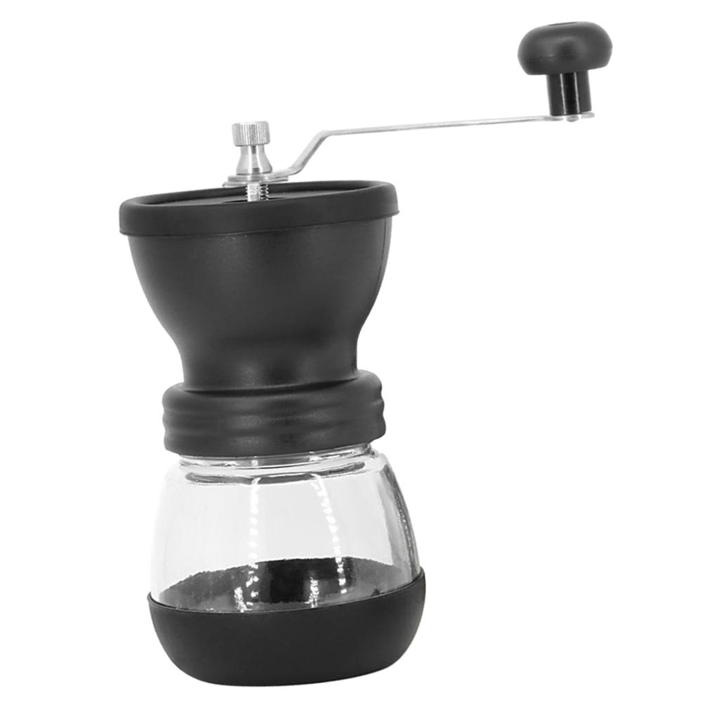 Manual Coffee Mill Burr Grain Milling Machine Tool For Camping Picnic Black