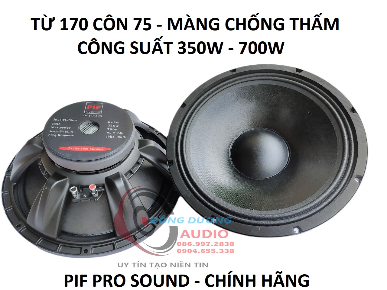 LOA FUL 40 PIF PRO SOUND TỪ 170 CÔN 75 - CÔNG SUẤT 700W - LOA BASS 40 - HÀNG NHẬP KHẨU - CỦ LOA 4 TẤC