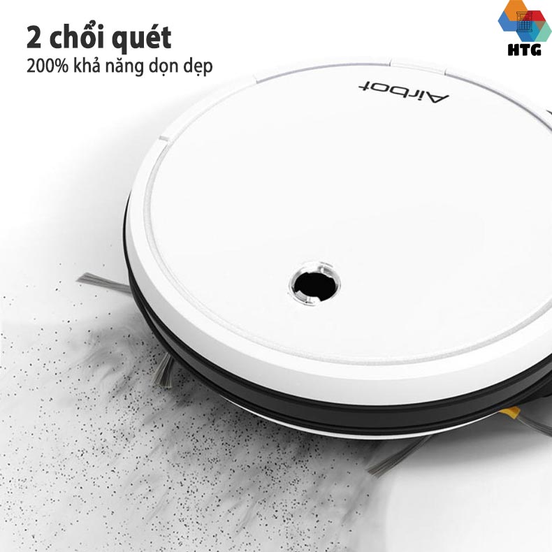 Robot hút bụi airbot OUSI-A500 Sở Hữu 3 In 1, Hút Quét Và Lau Sạch Sâu, Lập Kế Hoạch Hoạt Động Kết Nối Ứng Dụng Qua Điện Thoại, Hàng Chính Hãng