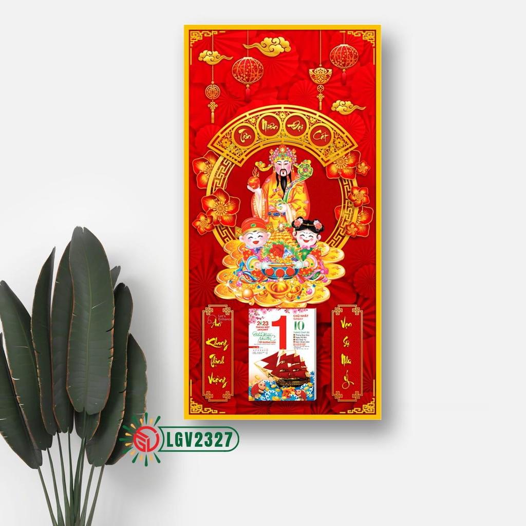 Lịch gỗ treo tường Thần Tài IMWI LGV2327