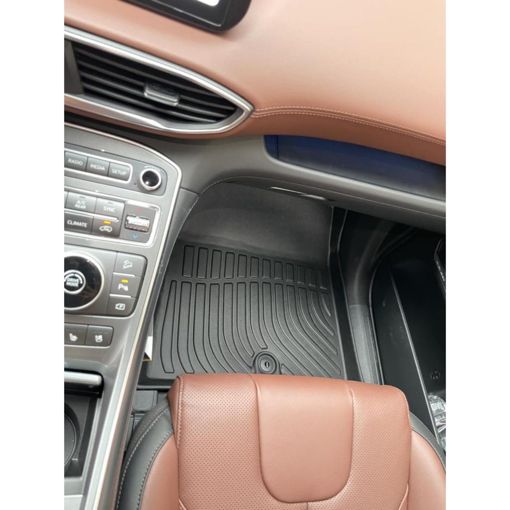 Thảm lót sàn cho xe Hyundai Santafe 2019- đến nay , chất liệu TPE cao cấp