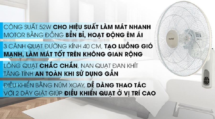 Quạt treo Comfee CF-WF4019VG - Hàng chính hãng