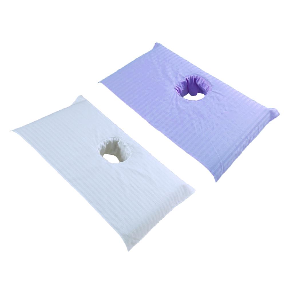 2x Soft Beauty Massage SPA Treatment Bed Cover Sheet With Breath Hole