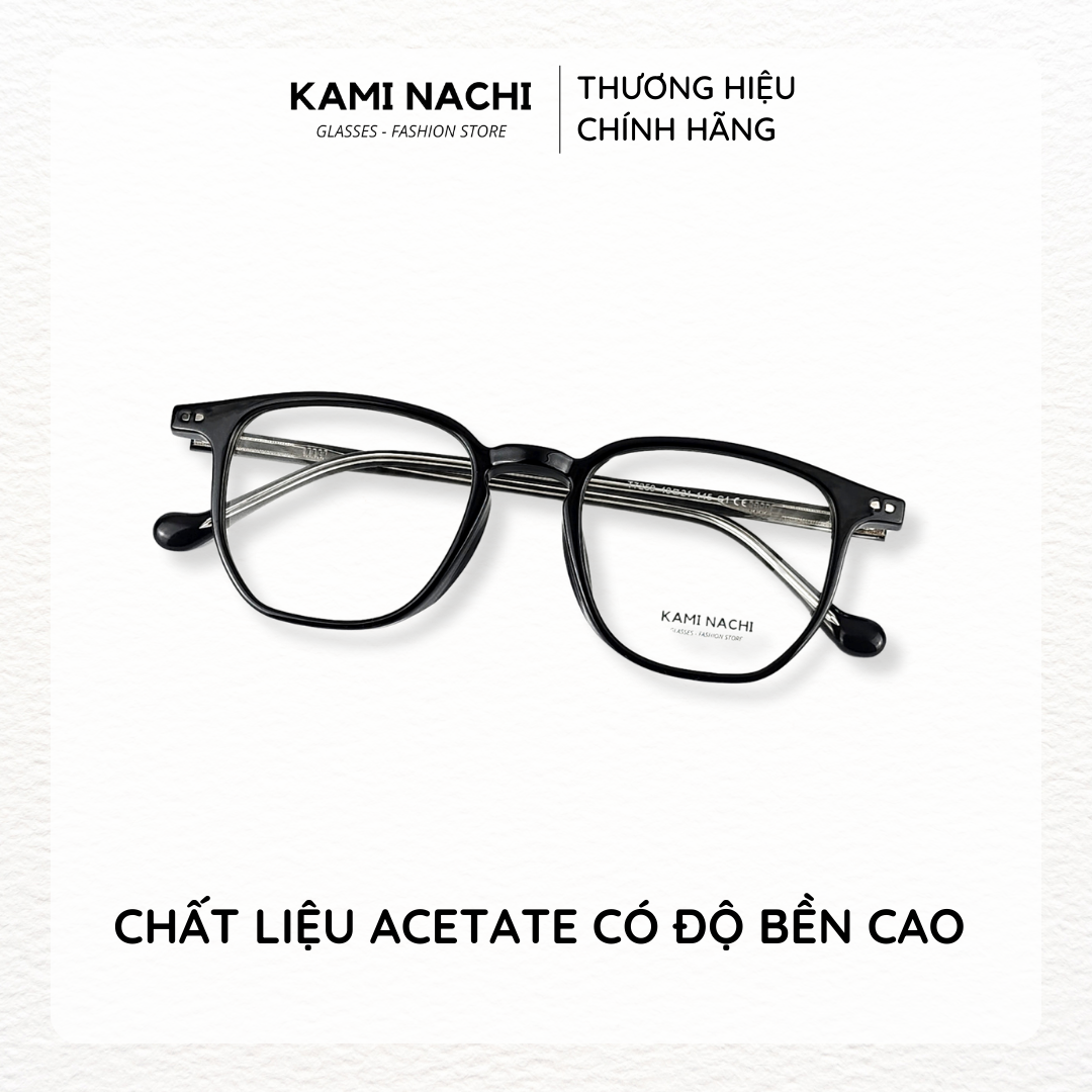 Gọng kính Xuân Hè mới KAMI NACHI T7259, chất liệu nhựa phối kim loại