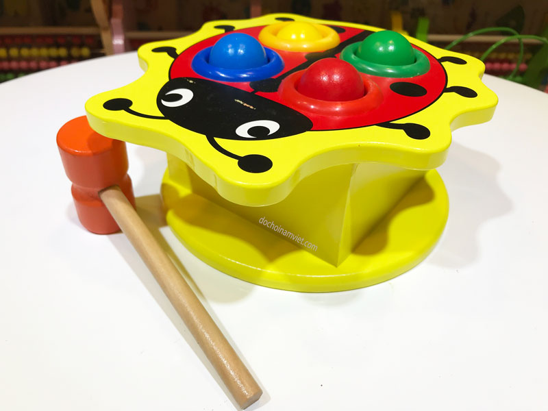 Trò chơi đập banh gỗ hình bọ cánh cam đồ chơi cho bé vận động