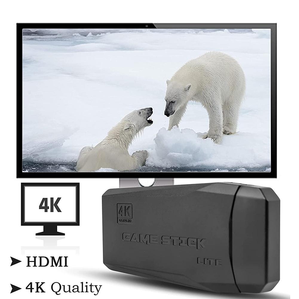 M8 Retro Game Stick 4k 10000 Trò chơi Máy chơi game cầm tay Bộ điều khiển không dây đôi 2.4G Máy chơi game cầm tay cho PS1/MAME Màu sắc: Chỉ có 2 tay cầm