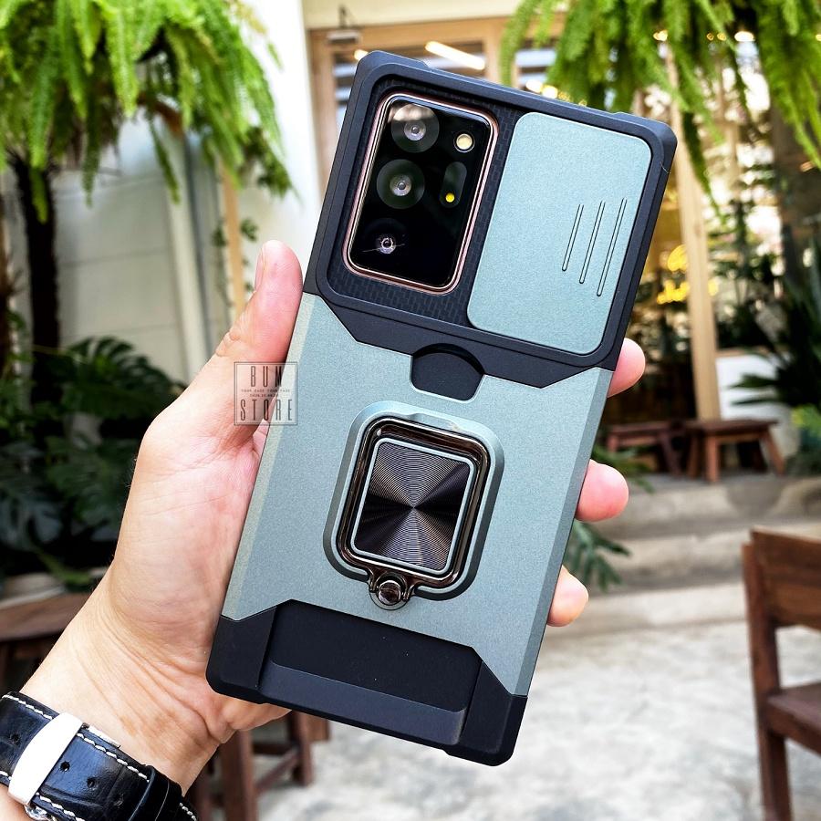 Ốp Lưng Cho Samsung Galaxy S23 Ultra / S22 Ultra / S22 Plus / S21 Ultra / Note 20 Ultra / Note 20 Chống Sốc Nắp Trượt Che Camera 3 In 1 - Bum Store Galaxy Case