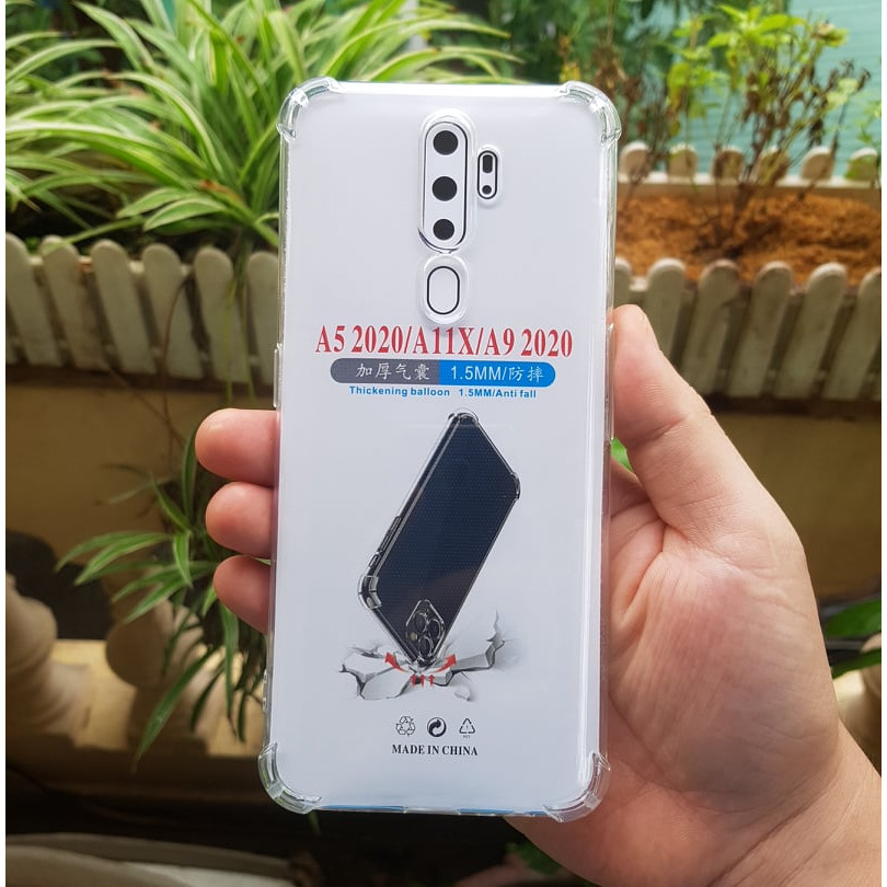 Ốp lưng Oppo A5 2020/ A9 2020 - chống sốc gờ cao 4 góc trong suốt