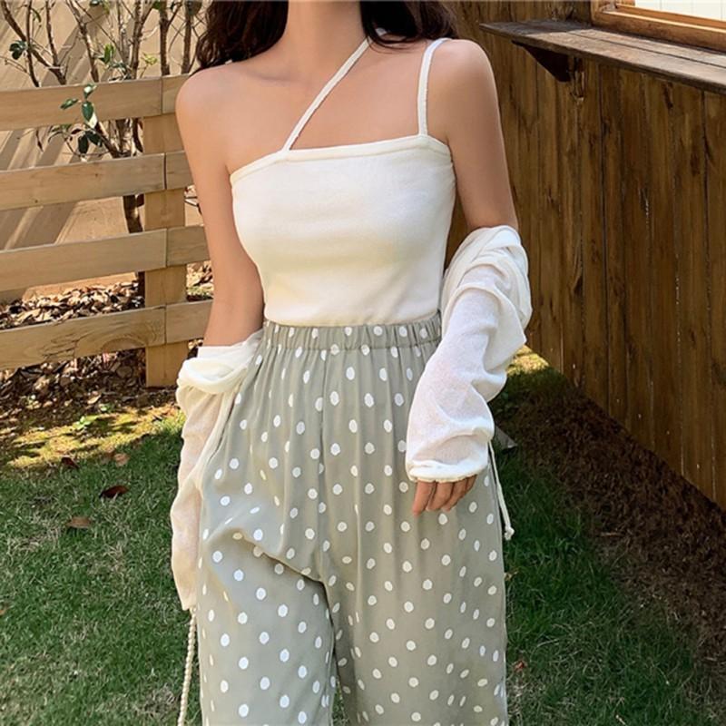 Áo Hai Dây Dệt Kim Thời Trang Cho Nữ