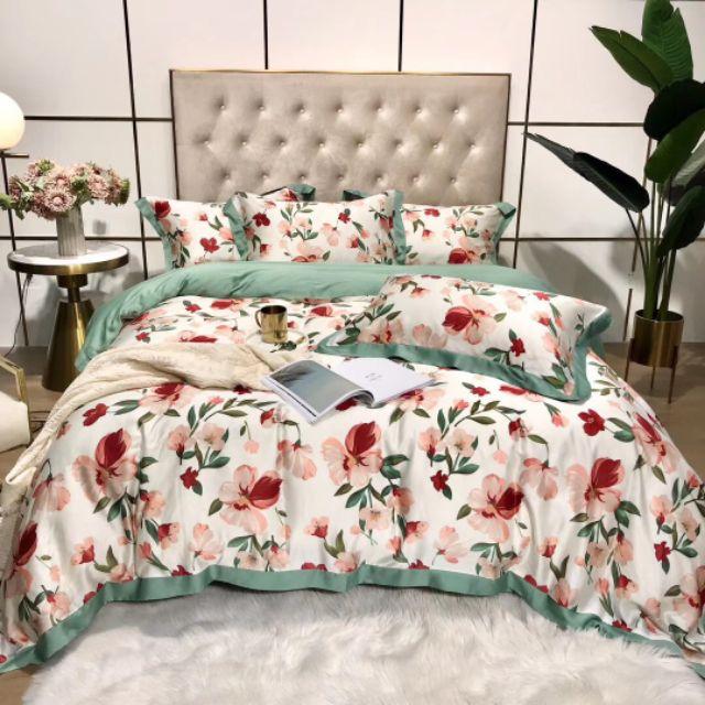 Bộ chăn ga gối lụa tencel 4 món cao cấp