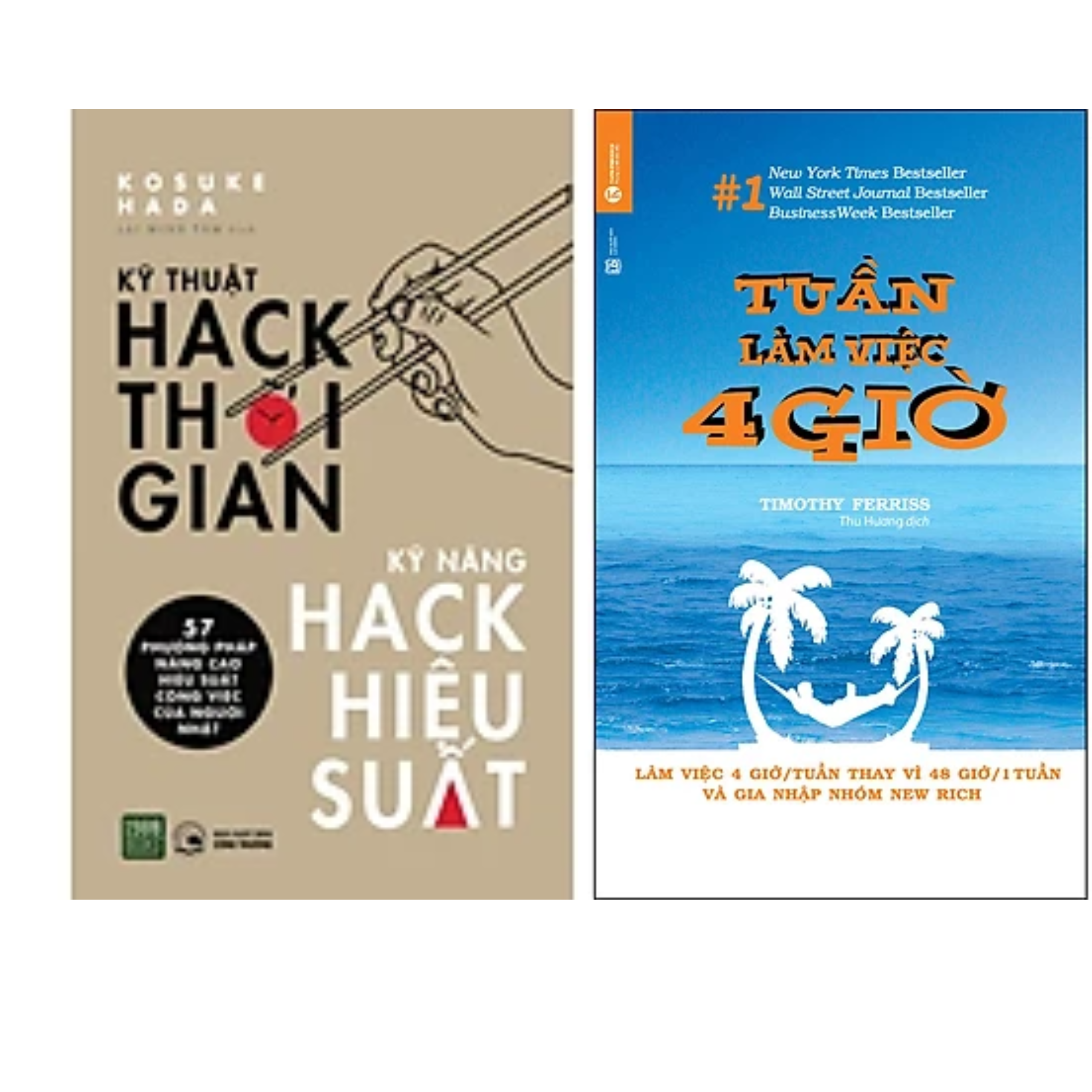 Combo 2 cuốn Sách Kĩ Năng Làm Việc : Kĩ Thuật Hack Thời Gian, Kĩ Năng Hack Hiệu Suất + Tuần Làm Việc 4 Giờ
