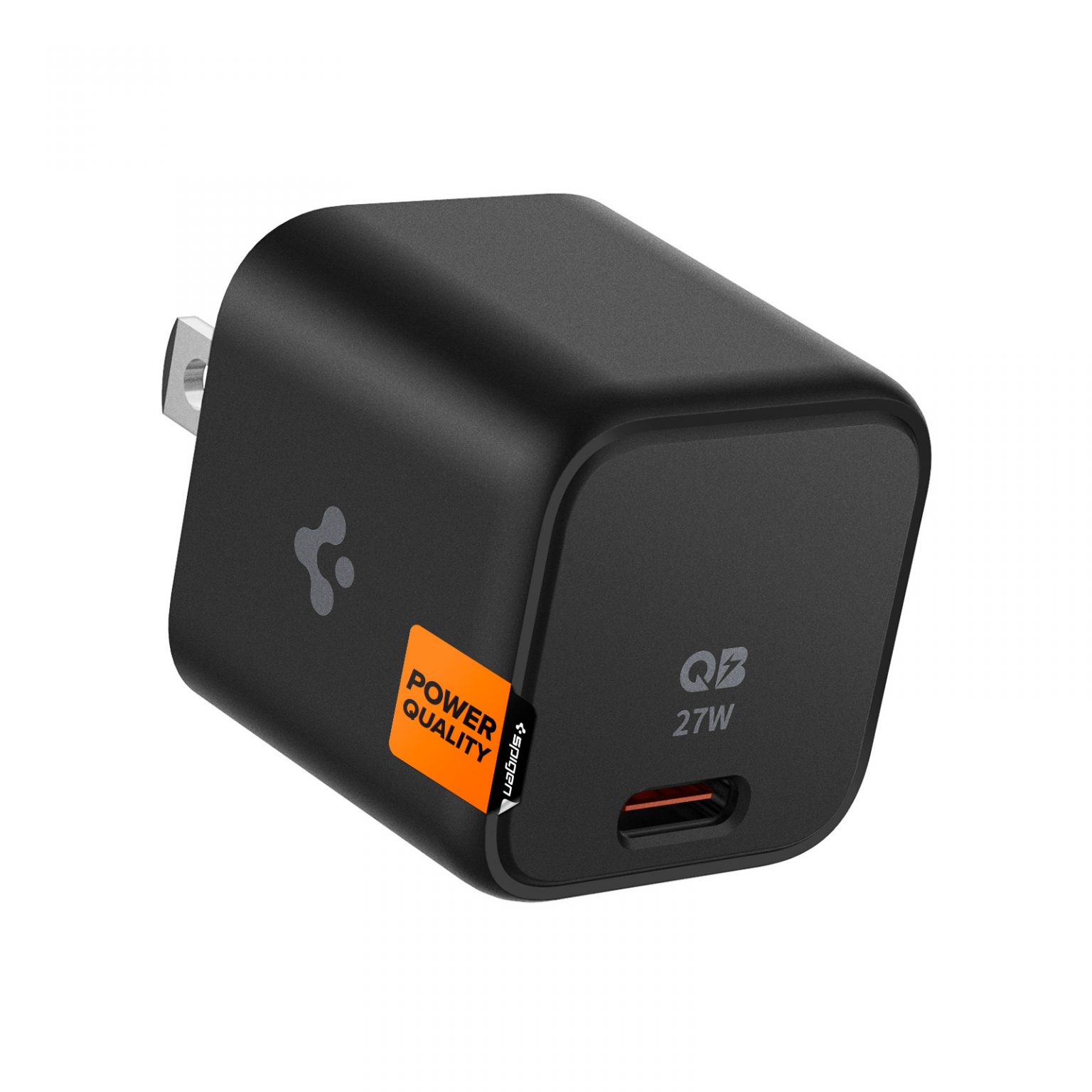 Sạc Nhanh Spigen ArcStation Super Mini (1-Port/ USB-C PD 27W/PPS 25W) Black - ACH05606 - Hàng Chính Hãng
