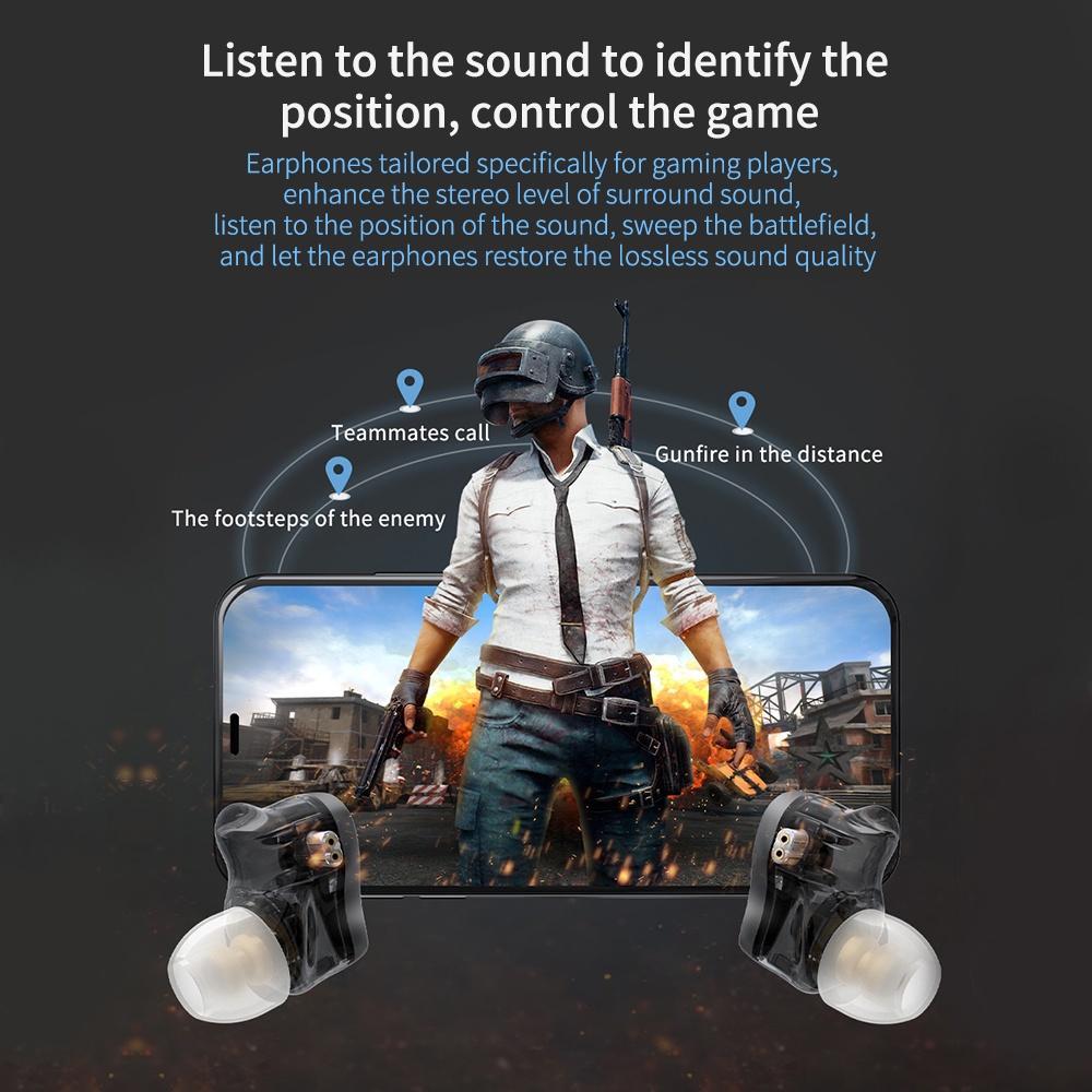 Tai Nghe Nhét Tai FAAEAL CCA CSN 1BA + 1DD Chống Ồn Chuyên Dụng Chơi Game Điện Thoại / MP3