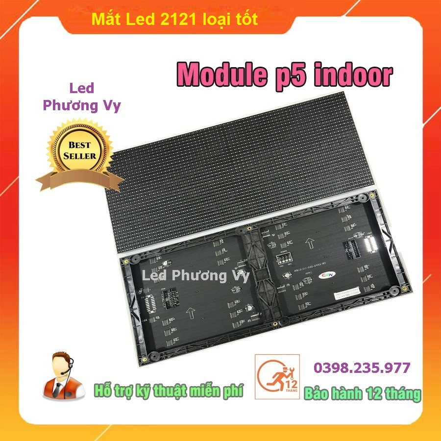 Module Led P5 Full color trong nhà đầy đủ phụ kiện - Hàng mới 100% độ bền cao