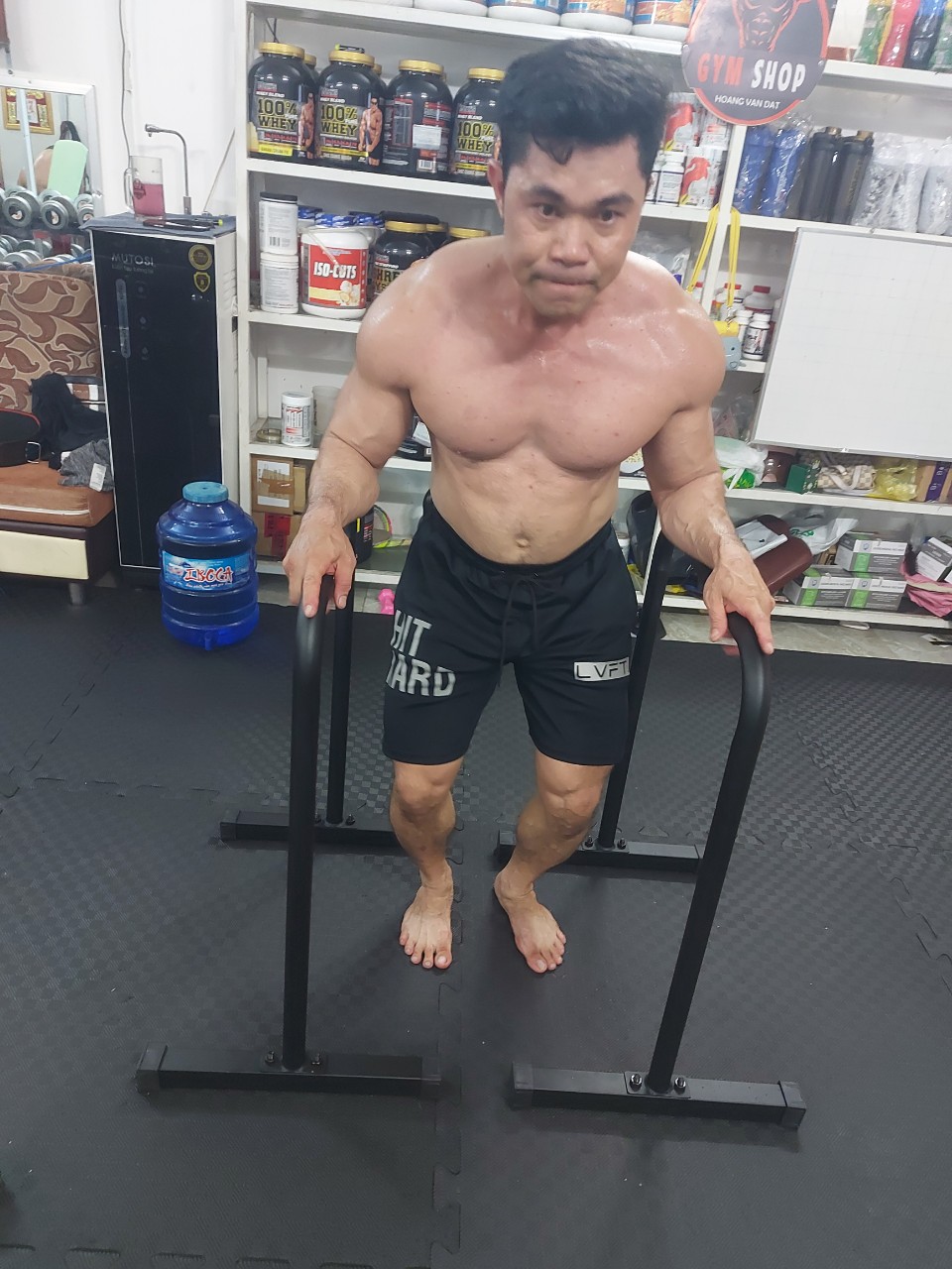 Xà kép mini, Parallettes size 2XL và 3XL (Cao 80cm, 90cm) chính hãng DAI NHAN, làm bằng thép, sơn tĩnh điện