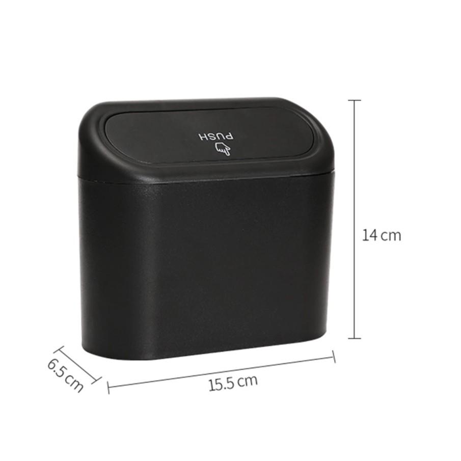 Thùng rác mini ô tô Trash Can Push USA ABS GM XY-L006