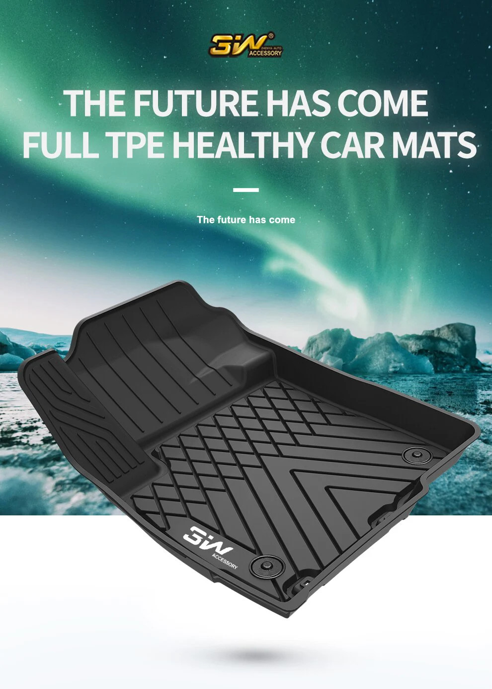 Thảm lót sàn xe ô tô Mitsubishi Outlander Sport 2012-đến nay nhãn hiệu Macsim 3W - chất liệu nhựa TPE đúc khuôn cao cấp - màu đen