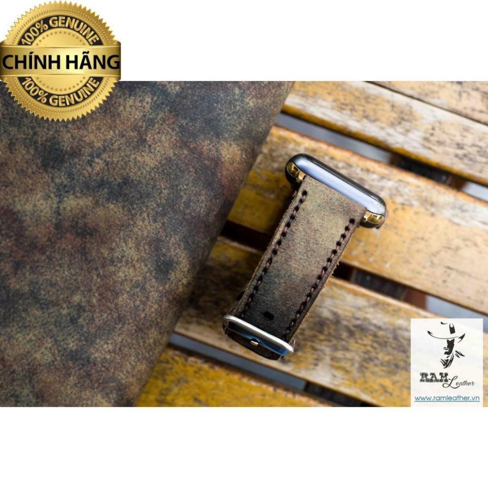 DÂY ĐỒNG HỒ DA SÁP NGHỆ THUẬT DÀNH CHO APPLE WATCH - CHÍNH HÃNG RAM LEATHER .