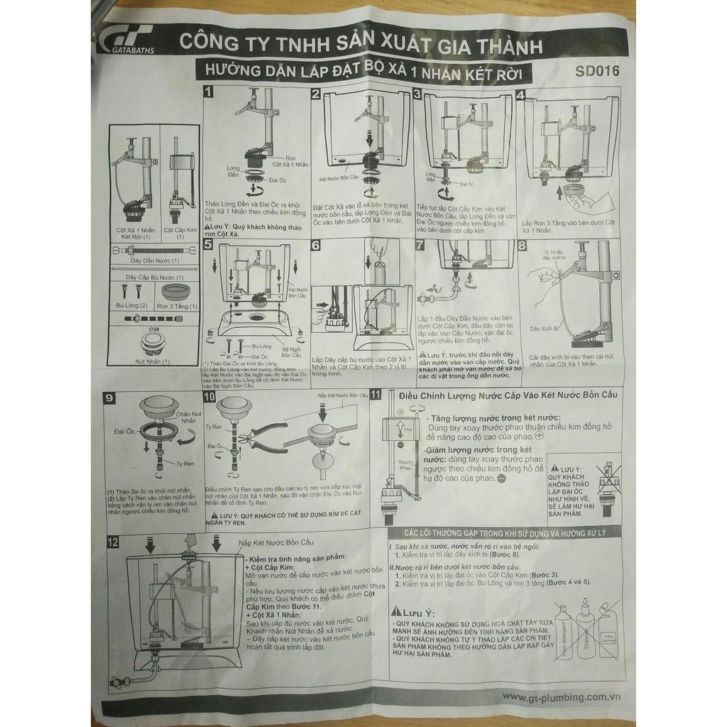 Bộ Xả Bồn Cầu, Bộ Xả Nước Bồn Cầu 1 Nút Nhấn