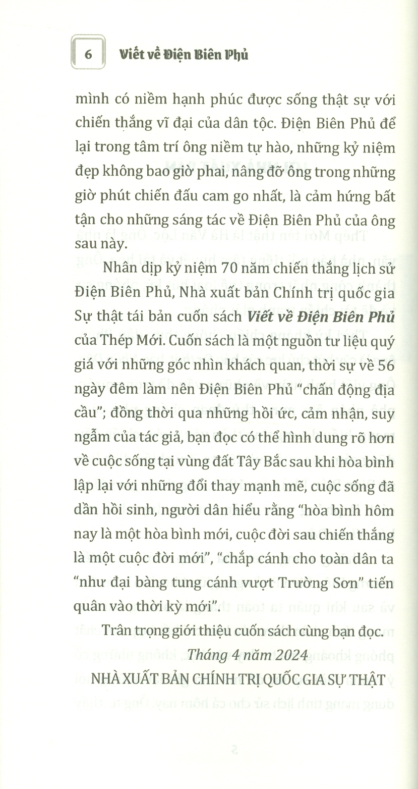 Viết về Điện Biên Phủ